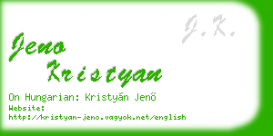jeno kristyan business card